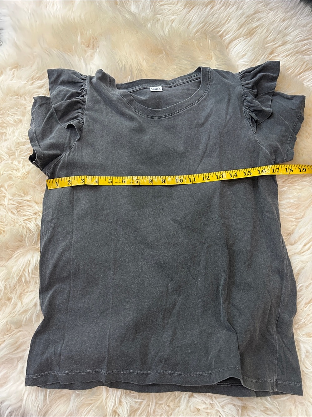 Clare V Ruffle Sleeve Tee